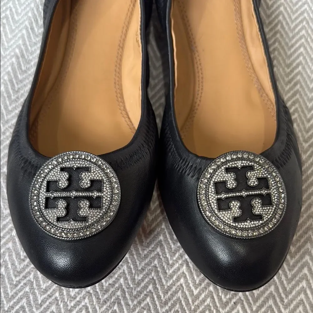 Tory Burch Black Ballet Flats 7.5